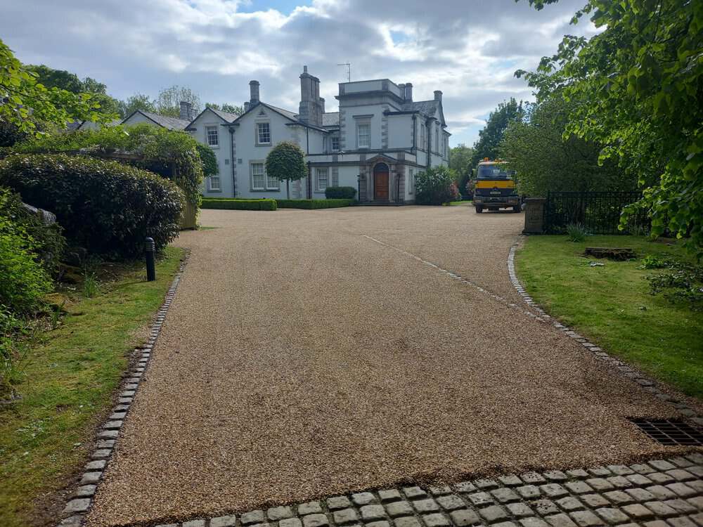 Surface Dressing Using Washed Golden Gravel in Carnforth, Cumbria