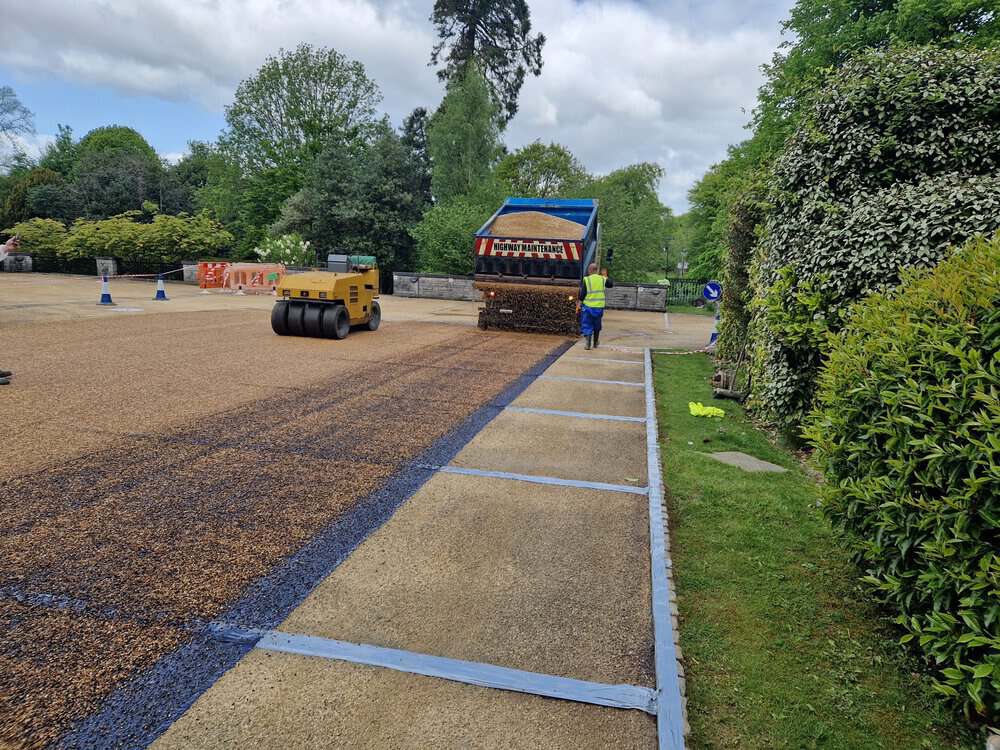 Surface Dressing Using Washed Golden Gravel in Carnforth, Cumbria